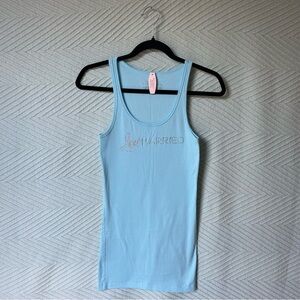 Victoria’s Secret “Just Married” Blue Tank Top